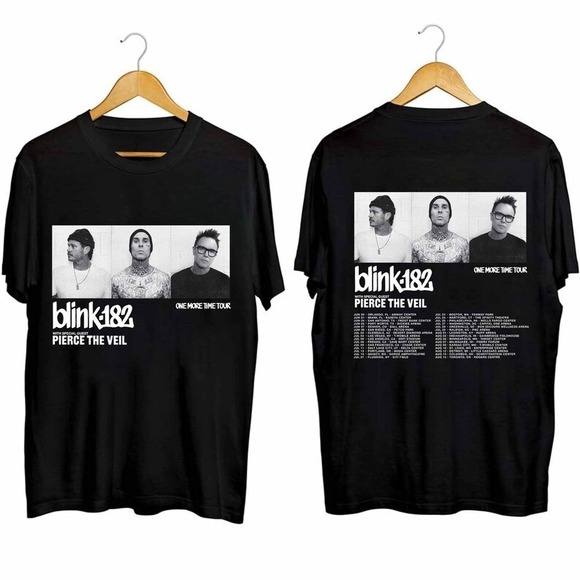 Blink 182 One More Time 2024 Tour Shirt, Blink 182 Band Fan 2 Sided Shirt - Picture 1 of 4